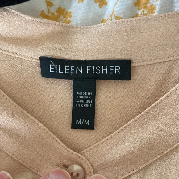 Gorgeous Eileen Fisher Silk Tank Tunic Peach Cream size Medium - Picture 5 of 5